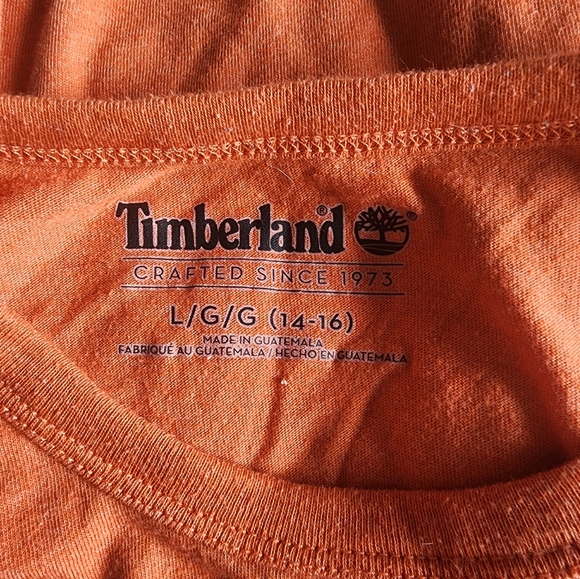 Timberland Orange Long Sleeve Logo Tee - Picture 6 of 8